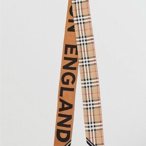 Burberry Tan and Black Men's Scarf